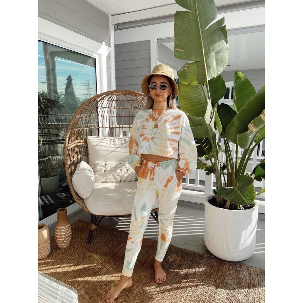 Sun peony coconut tie dye Sweatpants/ jogger